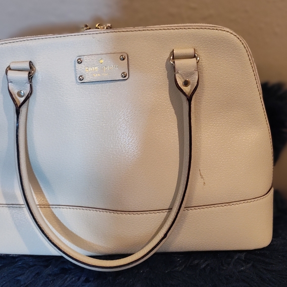 Kate Spade Off White Leather Wellesley Rachelle Satchel - Picture 2 of 10